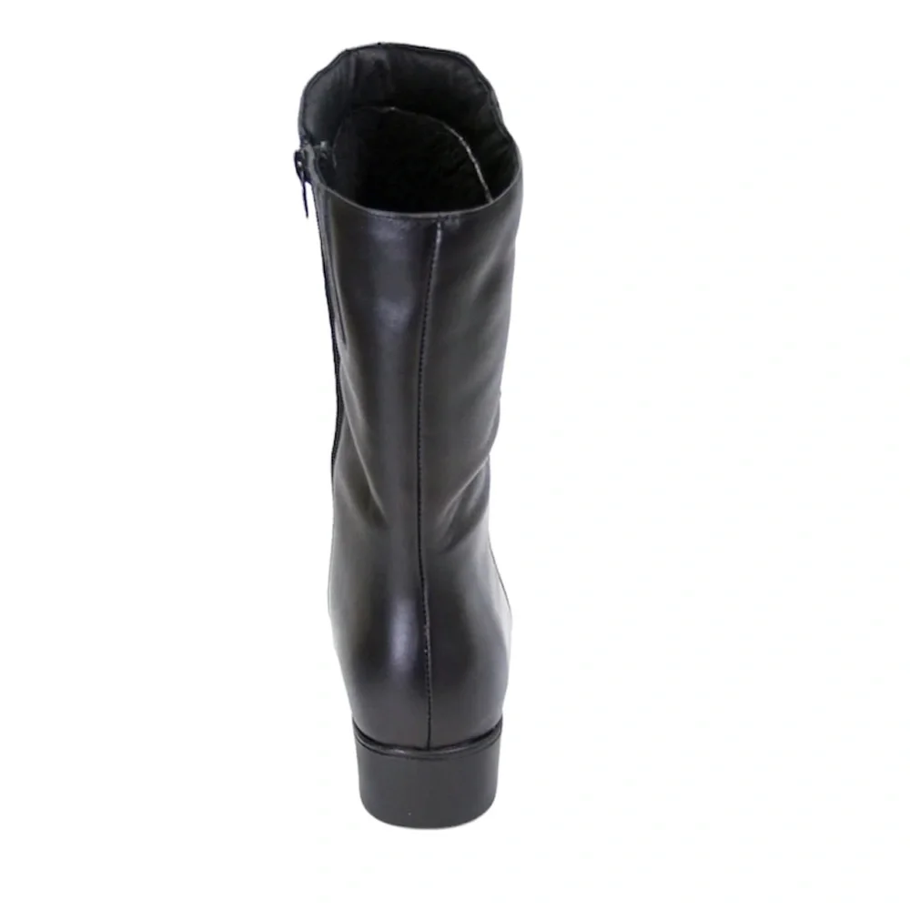 PEERAGE Simone Wide Width Leather Black Boot Size 7.5 Wide Width - Picture 8 of 13